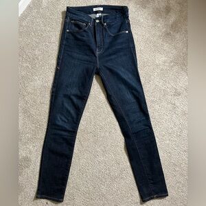 Good American Good Legs Crop 4/27 Dark Wash Denim